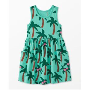Hanna Andersson Sleeveless Print Pocket Dress Tropical Trees On Tidepool